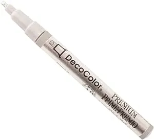 Uchida of America DecoColor Premimum 2mm Calligraphy Pen Art Supplies, 1 Count (Pack of 1), Silver