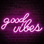 Good Vibes Neon Sign USB with Dimmable Switch Wall Decor,Game Room,Party