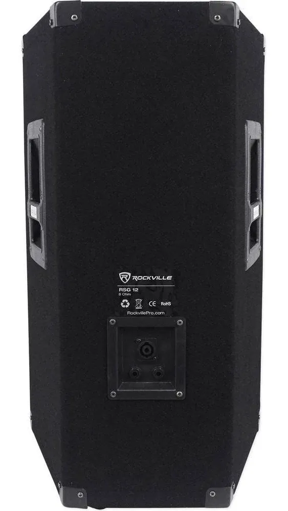 (2) Rockville RSG12 12” 3-Way 1000 Watt 8-Ohm Passive DJ/Pro Audio PA Speaker