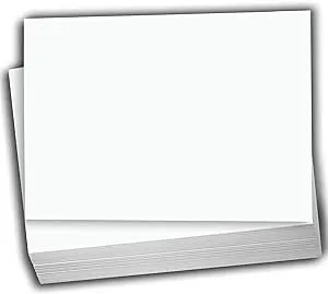 Hamilco Blank Index Cards 6" x 9" Heavyweight Card Stock 80lb Cover White Cardstock Paper - 100 Pack