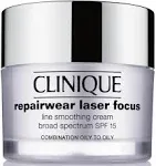 Clinique Repairwear Laser Focus Line Smoothing Cream SPF 15 Combination Oily to Oily 1.7 oz