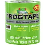 FROGTAPE Multi Painter&#039;s Tape PAINTBLOCK Med Adhesion .94&#034;X 60YD GREEN 6 PACK