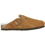 Birkenstock Women's Boston Suede Shearling-Lined Clogs, Womens, 8, Mink