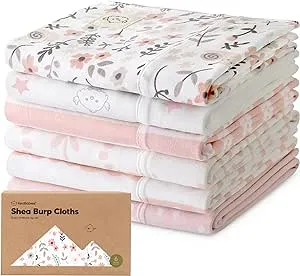 KeaBabies Shea Burp Cloths in Sweet Charm