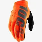 100% BRISKER Cold Weather Motocross &amp; Mountain Bike Gloves (L-FLO ORANGE/BLACK)