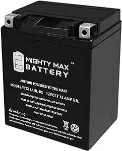 Mighty Max Battery YTX14AHL 12V 12Ah Battery for Suzuki 650 LS650 Savage, S40 1986-2012