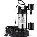 VEVOR Submersible Sump Pump Water Pump 0.5/0.75/1/1.5 HP 66/72/93/98/10<wbr/>0GPM Flow