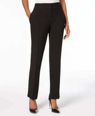 Women's Stretch-Crepe Straight-Leg Pants