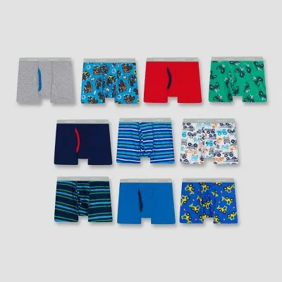 Hanes Boxer Briefs 10-Pack Boys Toddler Comfort Waistband Soft Cotton