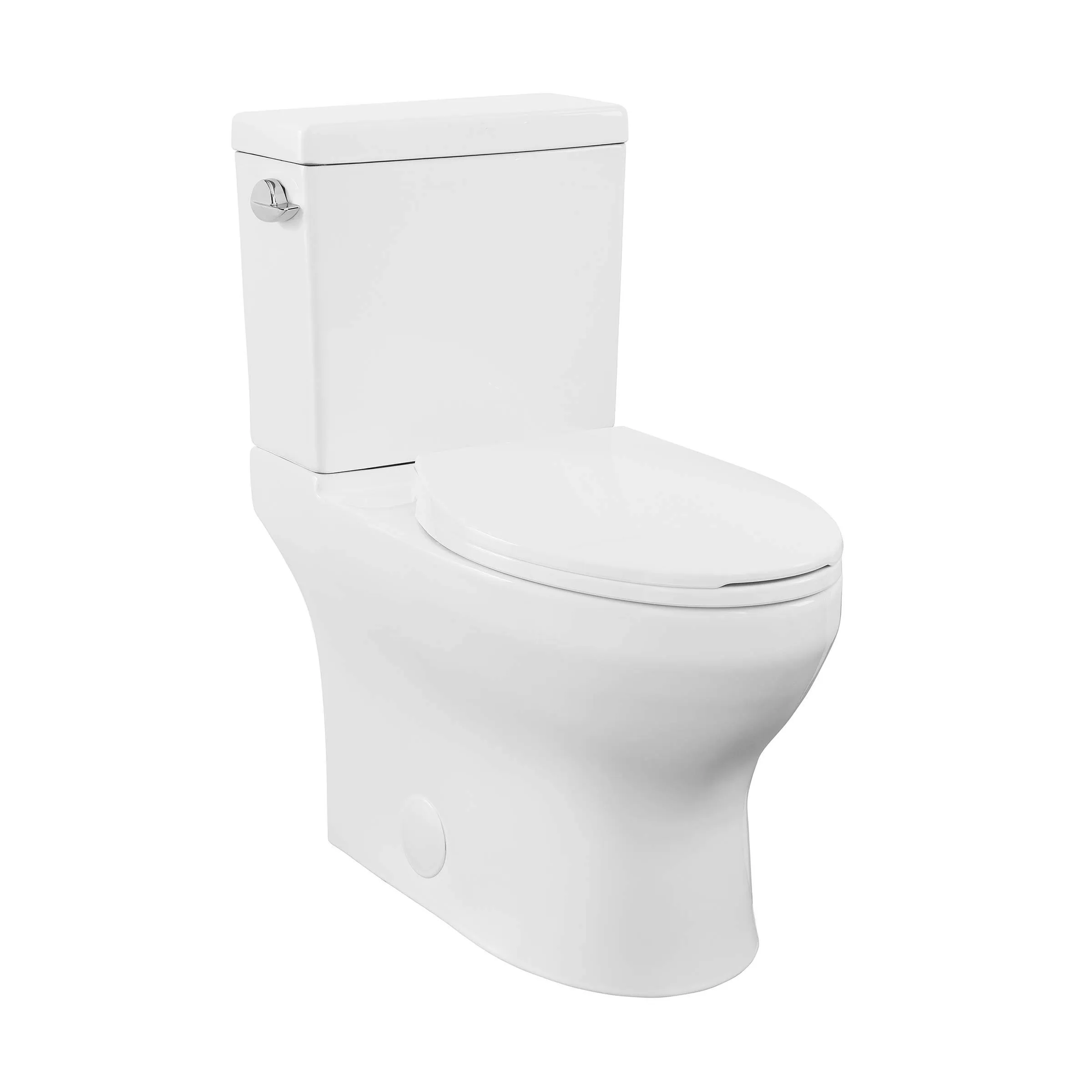 Swiss Madison Classe Two-Piece Elongated Left Side Flush Handle Toilet 1.28 GPF, White