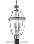 Generation Lighting Lancaster Three Light Outdoor Post Lantern - Antique Brushed Nickel - 8239-965