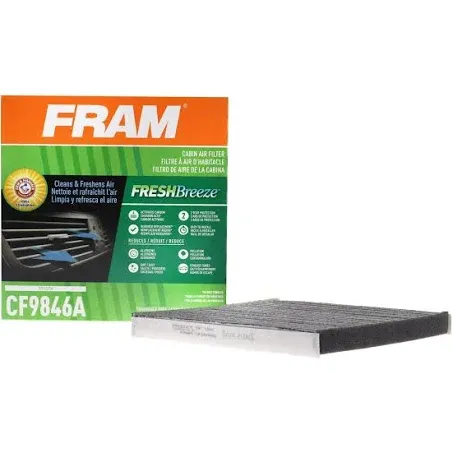 Fram Fresh Breeze Cabin Air Filter, Cf9846a (2-Pack) Bundle