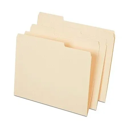 Staples File Folder 1/3-Cut Tab Letter Size Manila 50/Pack