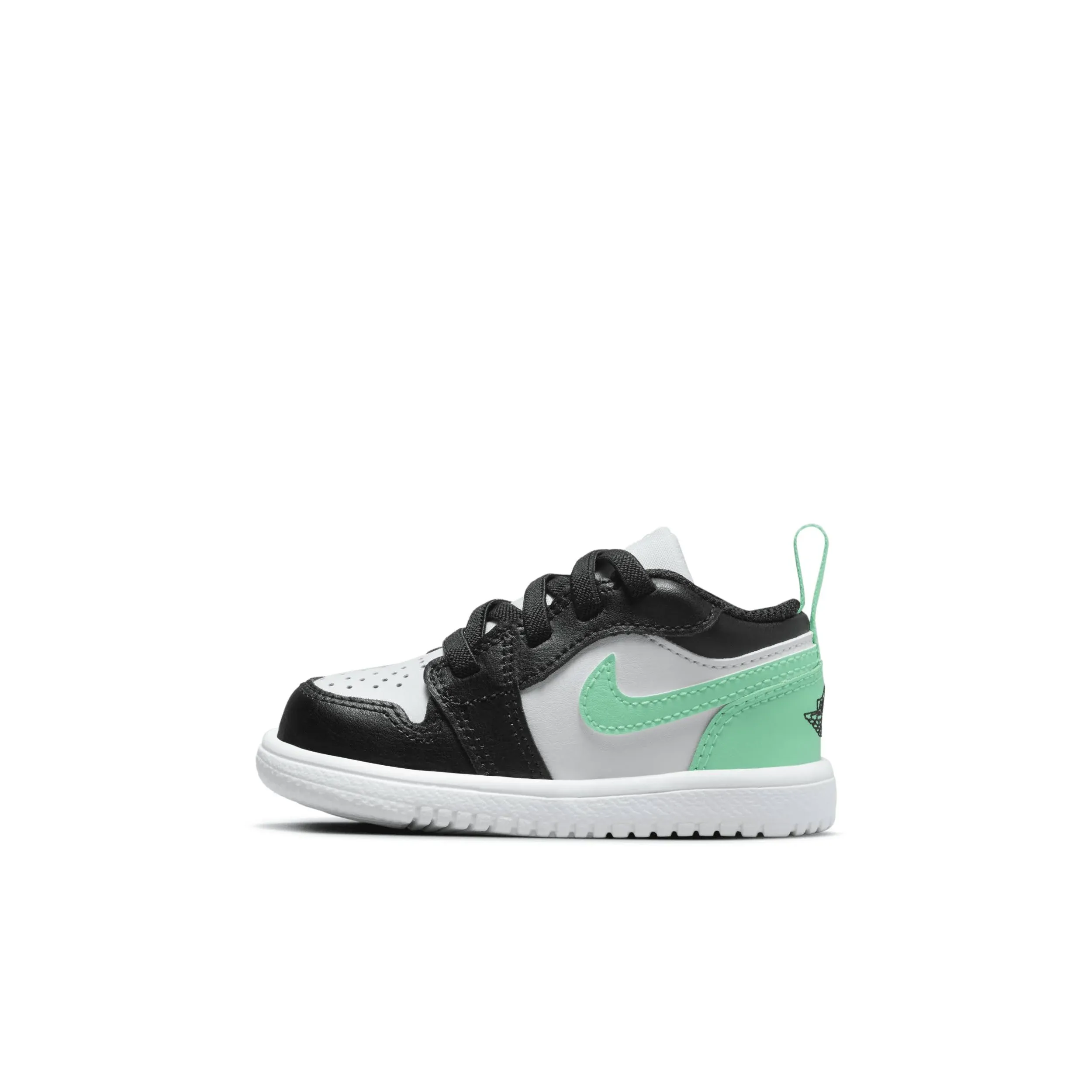 Jordan 1 Low Alt Toddler Boys' White/Black/Green Glow Shoes, Size: 7, Leather