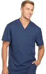 Dickies Dynamix Men's V-Neck Scrub Top - Navy - S