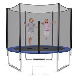 8/10/12/14/15/16 ft Outdoor Trampoline Bounce Combo w/Closure Net - 10 ft