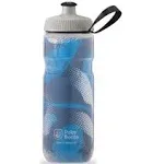 Polar Bottle Sport Insulated Water Bottle - BPA-Free, Sport & Bike Squeeze Bottle with Handle (Contender - Blue & Silver, 20 oz)