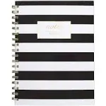 Cambridge Business Notebook, Hardcover, 80 Sheets, 9-1/2 x 7 Inches, Fashion, Black/White Stripe (59012)