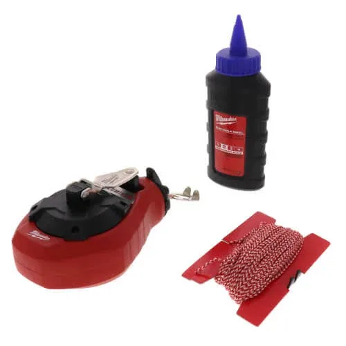 Milwaukee 100 Precision Line Chalk Reel Kit with Bonus Bold Line and Blue Chalk 48-22-3993