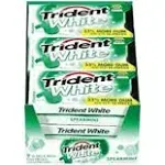 Trident White Spearmint Sugar Free Gum, 9 Pack of 16 Pieces (144 Total Pieces)