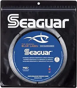 Seaguar Blue Label Big Game Saltwater Fishing Line Leader, 100% Fluorocarbon, 30meter, Multiple Sizes