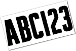 Attwood Boat Registration Letter &amp; Number Kit Black 3&#034; Vinyl 144 Letters 4 each