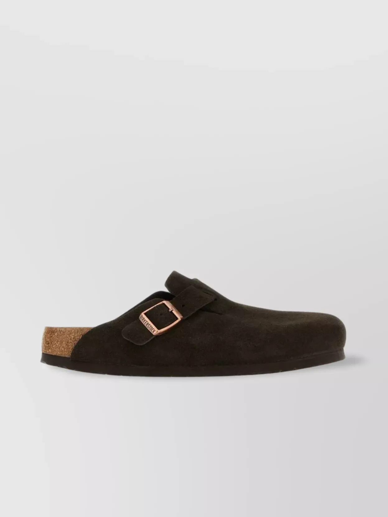 Suede slippers boston flat round toe