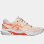 ASICS Women's Gel Dedicate 8 Tennis Shoes, Pearl Pink/Sun Coral, Size 9.5