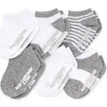 Burt's Bees Baby Size 12-24M 6-Pack Organic Cotton Socks in Heather Grey