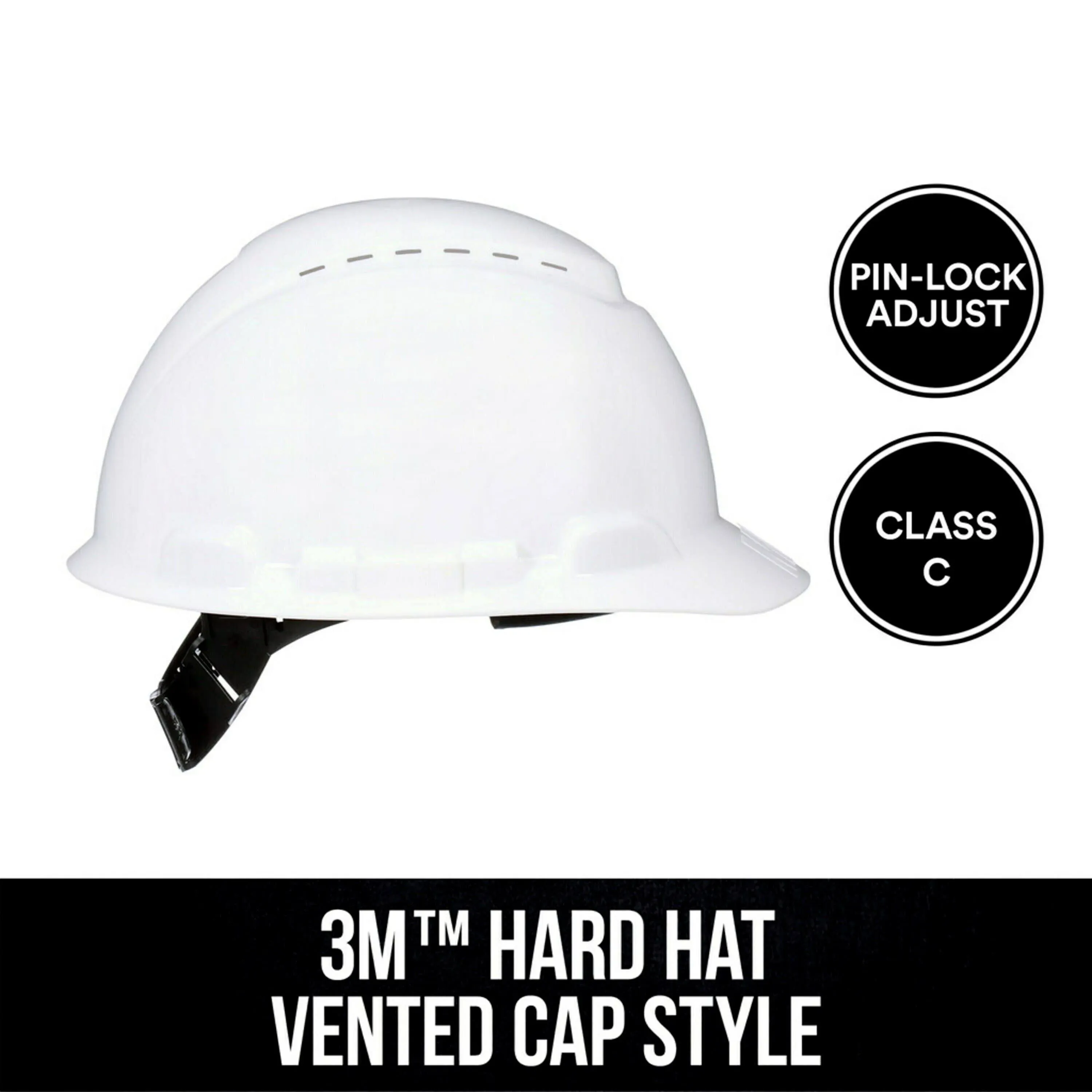 3M White Vented Hard Hat