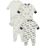 Onesies Brand Baby Boy or Girl Gender Neutral Sleep 'n Play Footed Pajamas, 4-Pack, Infant Unisex, Size: Newborn, Gray