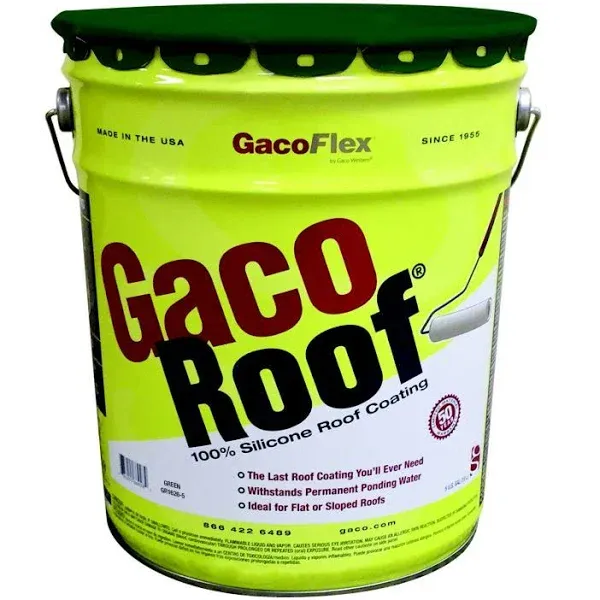 Gaco Roof Silicone Roof Coating 5 Gallon Green