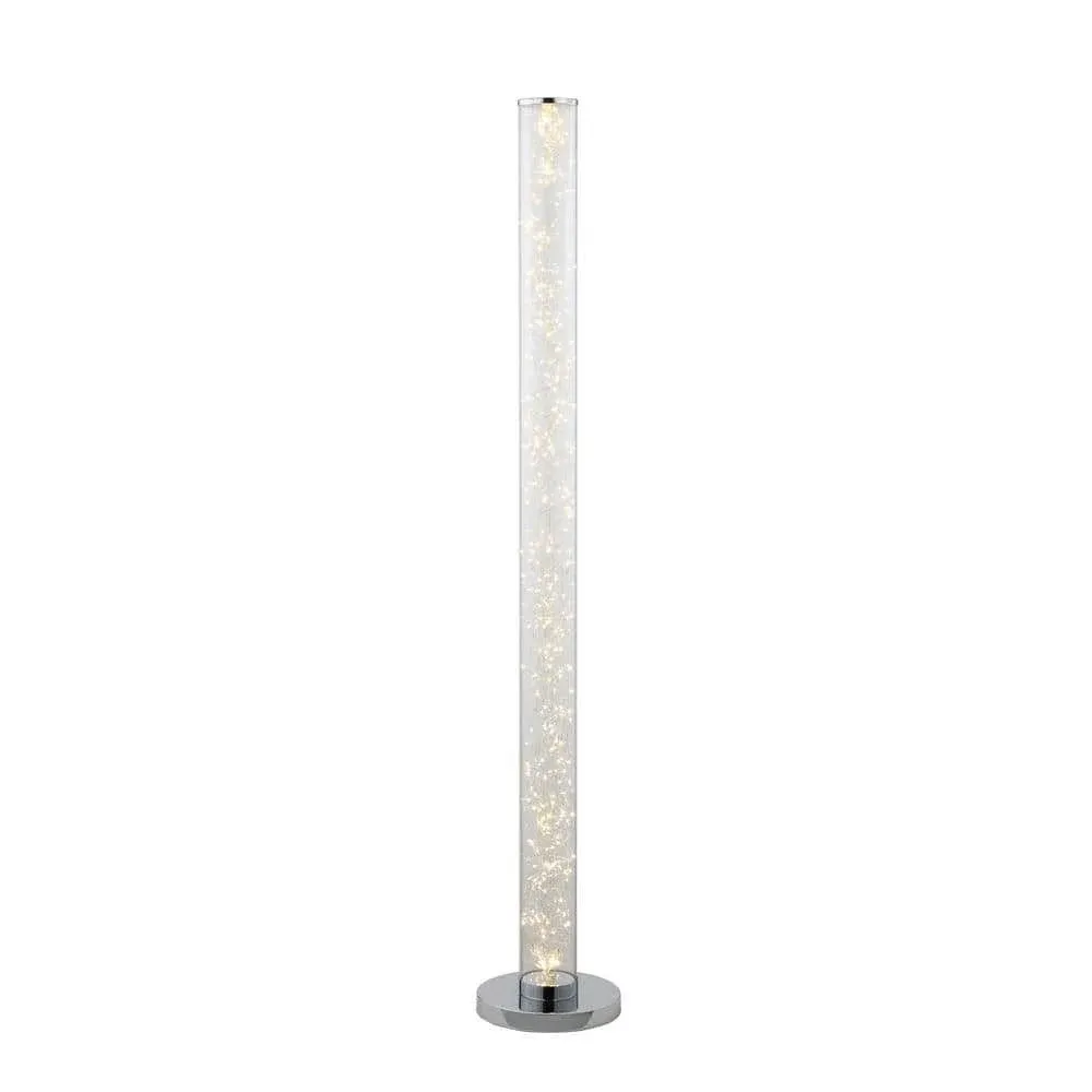 49 in. Clear 12V-360-Pc Exposed Rope LED Minari Column Floor Lamp