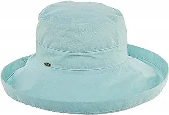 Scala Women's Cotton Hat with Inner Drawstring and Upf 50+ Rating