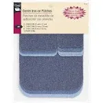 Dritz Denim Iron-On Patches, Colors may vary & Sizes, 12