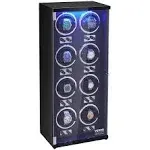 VEVOR 8-Watch Winder Automatic LED Light Watch