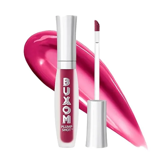 BUXOM Plump Shot Collagen-Infused Lip Serum, Lip Plumping Gloss, Formulated with Collagen, Peptides, Hyaluronic Acid, Avocado & Jojoba Oil