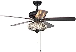 Warehouse of Tiffany CFL-8306 Ceiling Fan, 52", Black