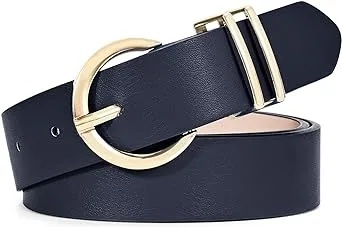 WHIPPY Women Leather Belt Fashion Design belt Gold Buckle Ladies Belt for Jeans Pants Dresses