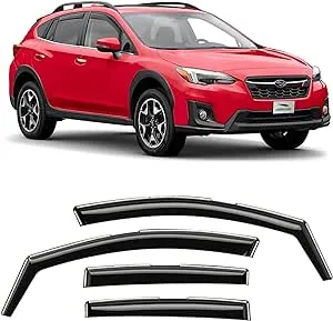 Voron Glass in-Channel Extra Durable Rain Guards for Subaru XV Crosstrek 2018-2023/Subaru Impreza 2017-2023 Hatchback, Window Deflectors, Vent Window Visors, 4 Pieces - 200477