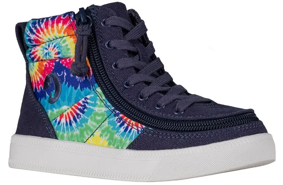 BILLY Footwear Street Tie-Dye High Top Sneaker in Navy Tie Dye