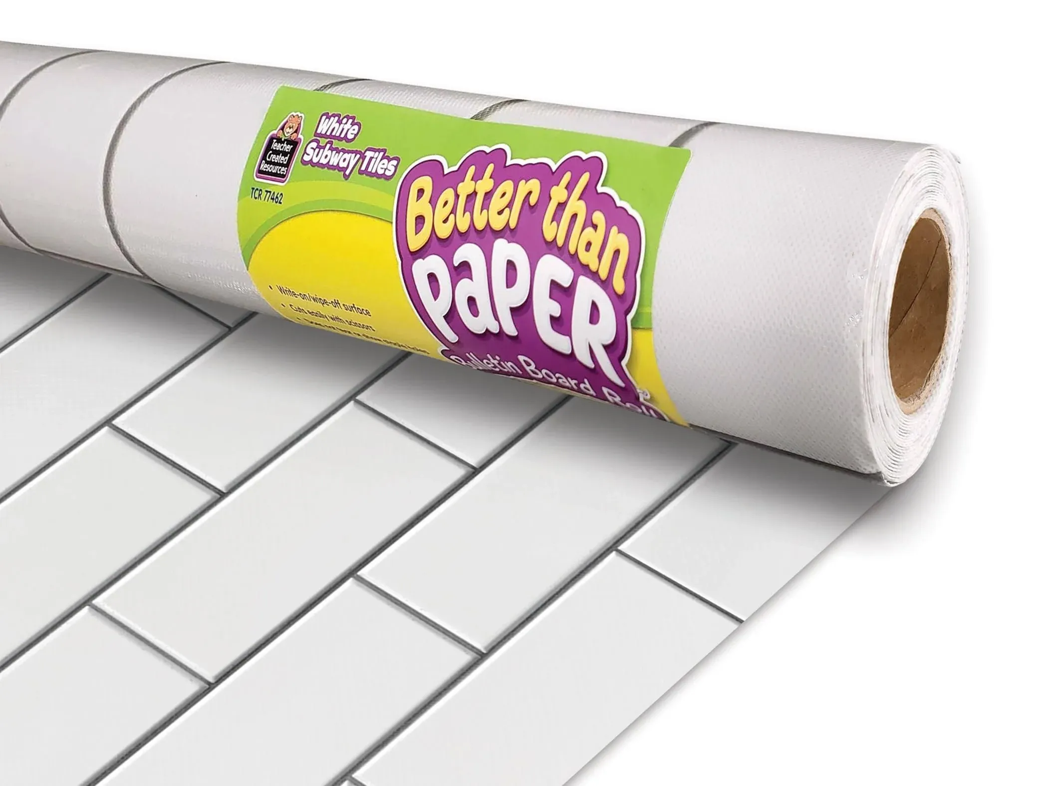 White Subway Tiles Better Than Paper® Bulletin Board Roll