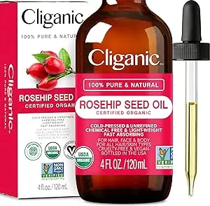 Cliganic, 100% Pure & Natural, Rosehip Oil, 4 Fl Oz (120 Ml)