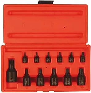 1/4", 3/8" & 1/2" Drive 12 Piece Internal Star Impact Socket Set