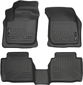 Husky Liners Weatherbeater Floor Mats | Fits 2013-2016 Ford Fusion, 2013-2016 Lincoln MKZ | Front & 2nd Row, 3-pc Black - 99751