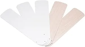 Westinghouse 7741600 52-Inch White/Bleached Oak Replacement Fan Blades, Five-Pack