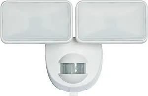 Heath Zenith 2-Light LED Battery Powered 180° Motion Security Floodlight WHITE