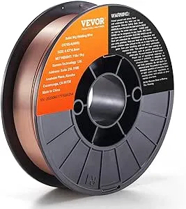 VEVOR Solid MIG Welding Wire, ER70S-6 0.035-inch 11LBS with Low Splatter and High Levels of Deoxidizers for All Position Gas Welding