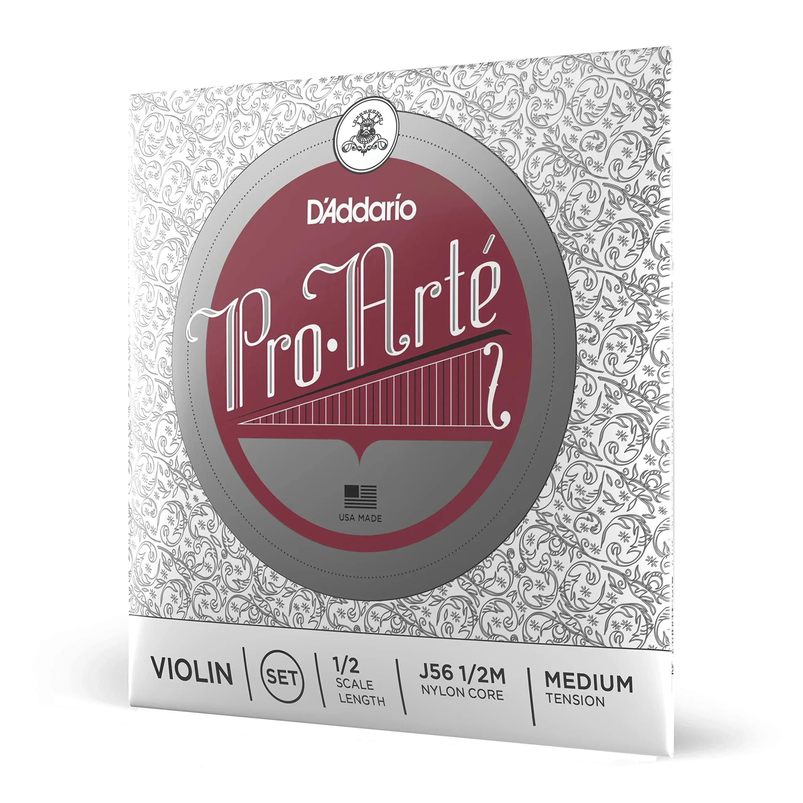 D&#039;Addario J56 Pro-Arte Violin String Set - 1/2 Size, Medium Tension