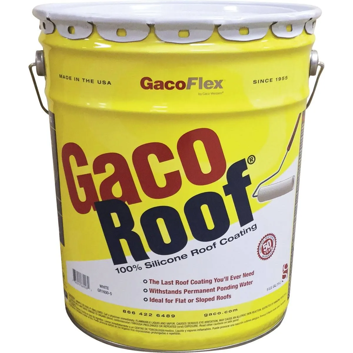 GacoRoof Silicone Roof Coating 5 Gallon White